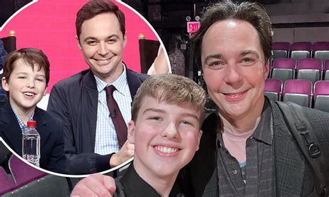 Jim Parsons Poses With Iain Armitage As The Young Sheldon Actor Catches