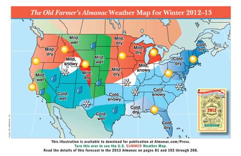 The Old Farmers Almanac 2013 Weather Predictions Mild But Varied
