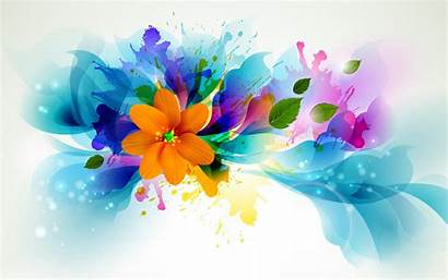 Paint Flower Splatter Flowers Wallpapers Animated Desktop