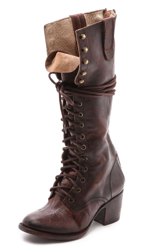 Freebird By Steven Granny Tall Combat Boots Black In Brown Lyst