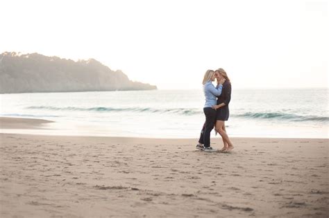 san francisco beach lesbian engagement session equally wed modern lgbtq weddings equality