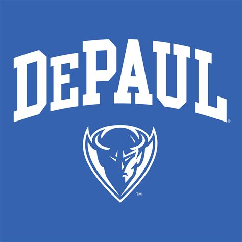 Depaul University Blue Demons Arch Logo Short Sleeve T Shirt Royal