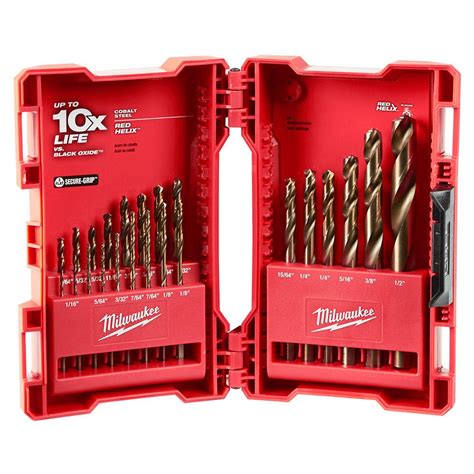 Milwaukee Drill Bit Set Cobalt Stainless Steel Stays Sharper Longer 23