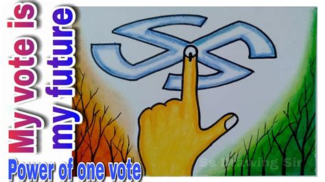 My Vote Is My Future Power Of One Vote Drawing My Vote Is My Future