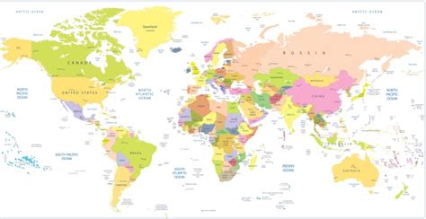 Free Vector World Map Color Cdr Files Download Free Vector