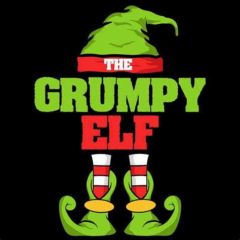 The Grumpy Elf Christmas Design For December 25th Tshirt Design Jesus