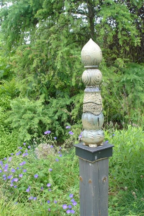 Ceramic Totem Garden Sculpture Mosaic Garden Art Mosaic Art Mosaics Garden Pottery Pottery