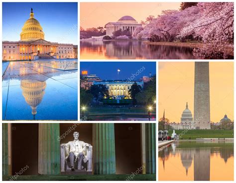 Washington Dc Famosos Monumentos Collage De Imágenes 2022