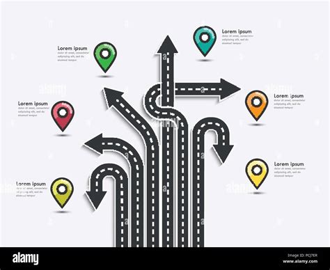 Arrow Road Map Of Business And Journey Infographic Design Template With