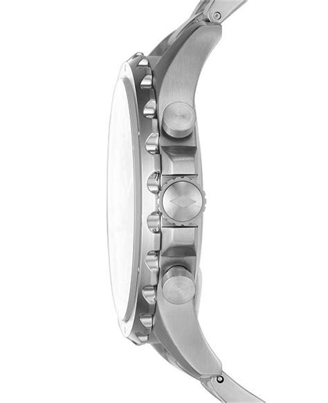 Fossil Q Mens Nate Stainless Steel Bracelet Hybrid Smart Watch 50mm