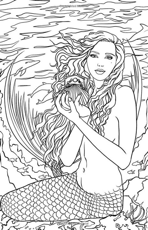 Images are optimized for home printers. Image result for Art Nouveau Mermaid Coloring Page ...