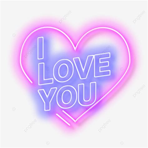 Romantic Heart Shaped Love Neon Element Neon Element Love Heart Love