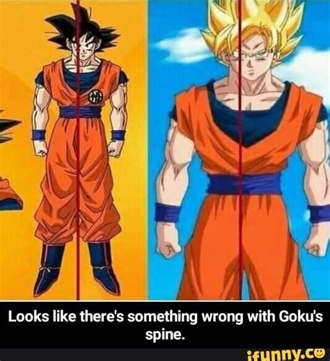 Í Looks Like Theres Something Wrong With Gokus Spine Looks