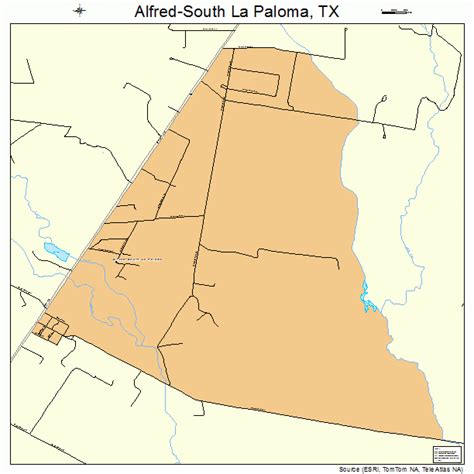 Alfred South La Paloma Texas Street Map 4801822