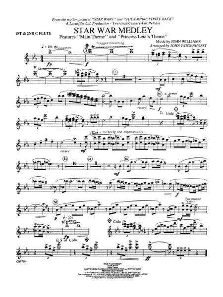 Star Wars Medley 1st And 2nd Flute By John Williams Digital Sheet