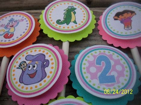 Dora The Explorer Cupcake Toppers Dora Cupcake Toppers Dora Birthday