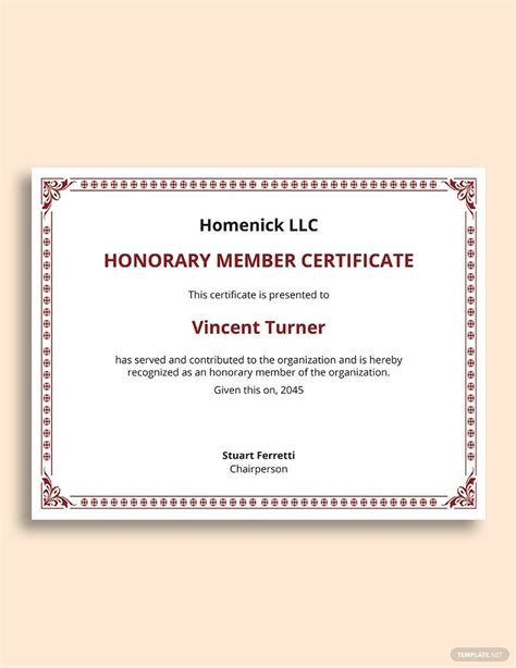 Free Honorary Certificate Templates And Examples Edit Online And Download