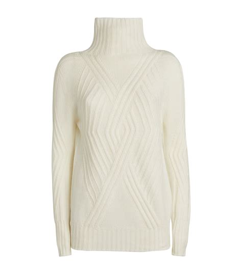 Harrods Of London Cashmere Cable Knit Rollneck Sweater Harrods Us