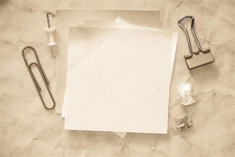 Sticky Notes Isolated On Old Paper Background — Stock Photo © Roobcio
