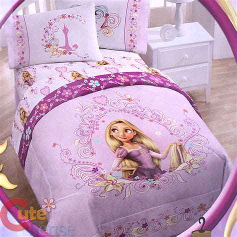 Disney Princess Tangled Rapunzel 4pc Twin Bedding Comforter Set With Sheet Set Ebay
