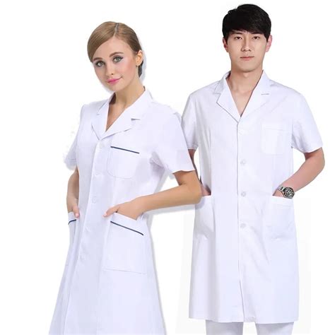 Men And Women Medical Robe Medical Lab Coat Hospital Doctor Slim