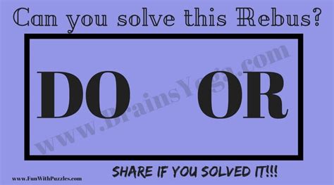 Rebus Brain Teaser Challenging Puzzle For Adults Answer