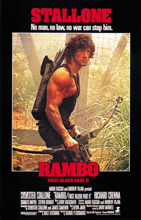 Rambo First Blood Part Ii 1985 Sylvester Stallone Affiche Etsy France