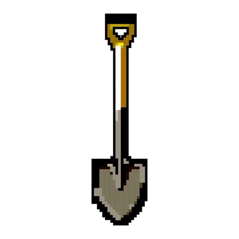 Equipment Shovel Tool Game Pixel Art Vector Illustration 23868080