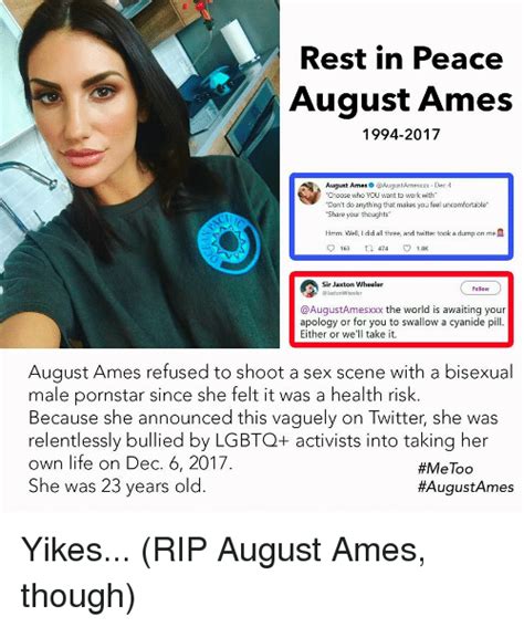 Rest In Peace August Ames 1994 20127 August Ames Dec 4 Choose Who You