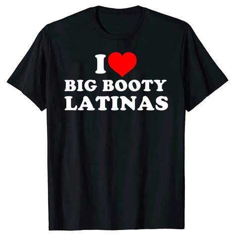 I Love Latinas T Shirts Summer Style Graphic Cotton Streetwear Short Sleeve Red Heart Funny