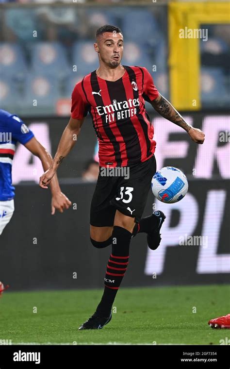 Rade Krunic Milan During The Italian Serie A Match Between Sampdoria