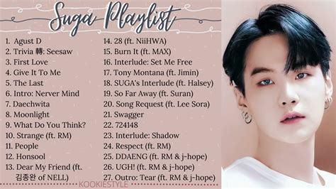 Bts Suga Playlist 2022 Solo And Cover Songs Youtube