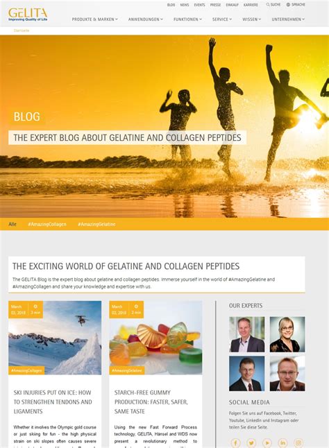 First Ever Blog Dedicated To Collagen Proteins Launched Gelita Ag