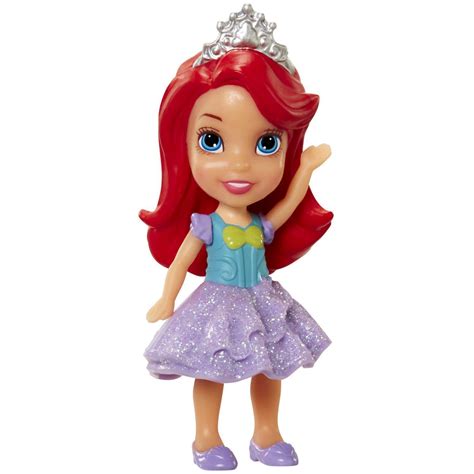 Disney Princess Mini Toddler Doll Ariel Pink Sparkle Dress First