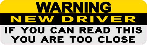 Decals And Stickers Caution Slow Driver Sign Warning Car Bumper Sticker