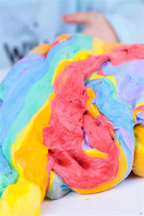 How To Make The Best Fluffy Rainbow Slime Recipe Slime 101 Borax Slime