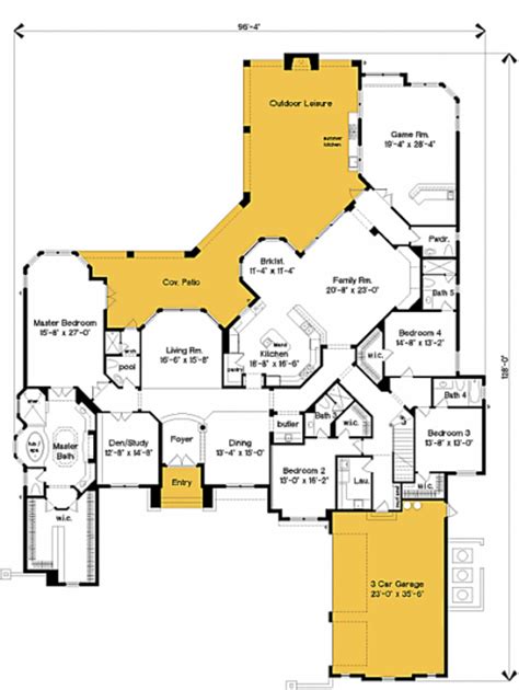 Samsung galaxy note 20 (rm4,299). Mediterranean Style House Plan - 4 Beds 6.5 Baths 6358 Sq ...