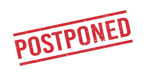 Postponed Red Grunge Rubber Stamp Postpone Sign Sticker Grunge