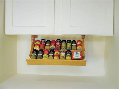 Prep & savour 3 tier cabinet spice rack make your cabinet become clean and orderly. Creative Kitchen Storage Idea-Under Cabinet Spice Rack