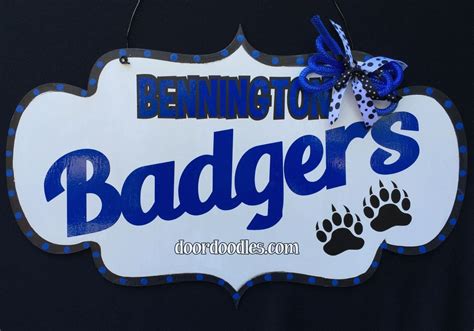 Bennington Badgers Door Hanger Decoration Bennington Nebraska High