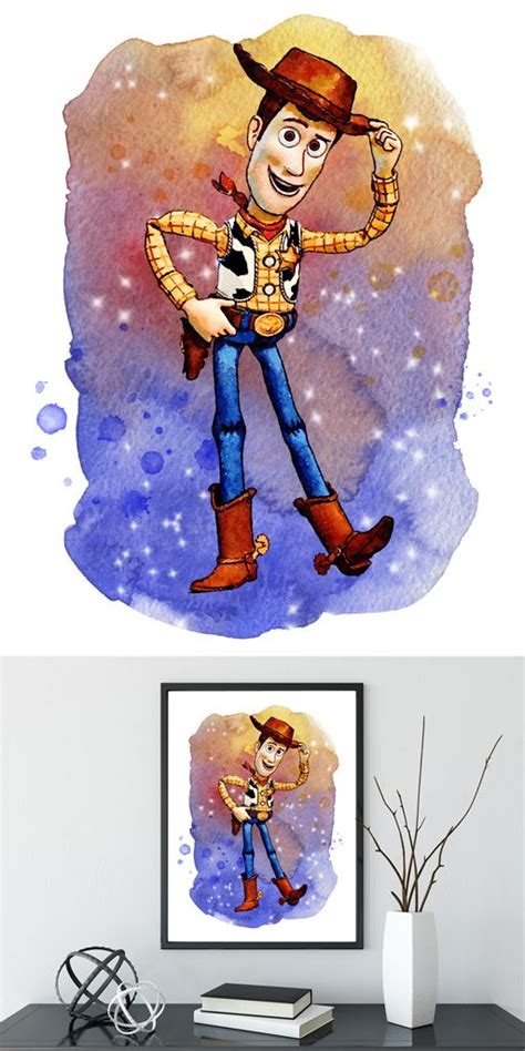 Toy Story Woody Print Toy Story Art Buzz Watercolor Baby Boy
