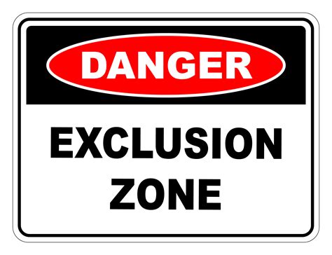 Exclusion Zone Danger Safety Sign Safety Signs Warehouse