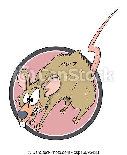 Scared Funny Rat Character Vector Drawing Art Of Scared Mouse Vector