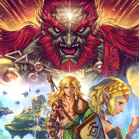 1080x1080 The Legend Of Zelda Tears Of The Kingdom Gaming Poster