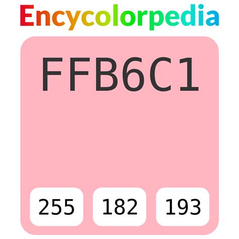 #ffb6c1 color hex could be obtained by blending #ffffff with #ff6d83. Lightpink / Light pink / #ffb6c1 Hex Color Code, RGB and ...