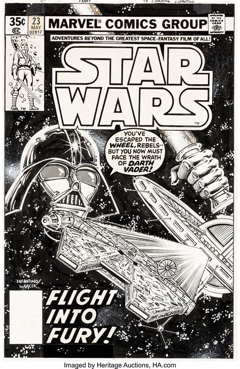 Carmine Infantino And Bob Wiacek Star Wars 23 Cover Original Art Lot