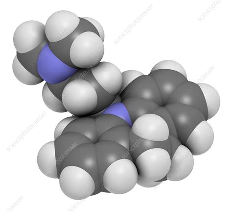 Imipramine Antidepressant Drug Molecule Stock Image