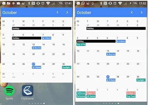 Install the official google calendar on your android devices. Google Calendar version 5.6.2 finally brings a 'Month' widget