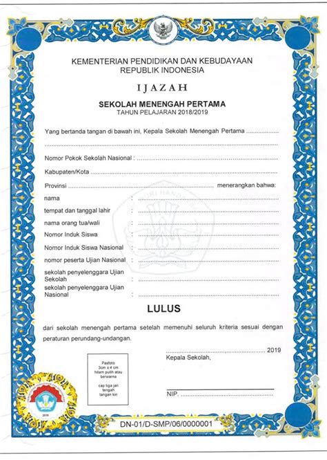 Download Blangko Ijazah Tk Kosong Word Document Imagesee