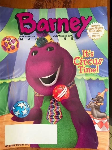 Barney Magazine Julyaugust 2000 Its Circus Time 1939305867